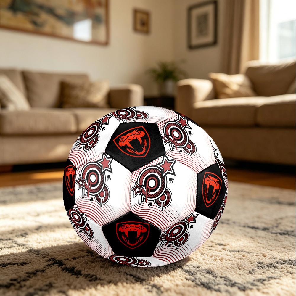 1PC Pop Art Fusion Snake Shield Emblem Soccer Ball Size 5 Football Machine Sewn Indoor/Outdoor Universal Football Gift W47