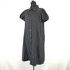 Made In Japan NATURAL BEAUTY Short Sleeve Button Dress 38 M Women Knee-Length Black(USED)