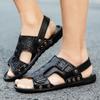 Summer open-toed men's sandals 2024 new breathable and comfortable beach shoes casual versatile one-pedal lazy slippers