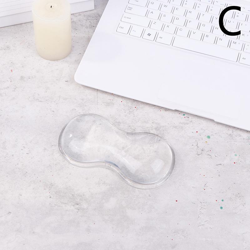 

Transparent Silicone Mouse Pad With Wrist Rest Keyboard Rest Anti Slip Desktop Office Game Console Mouse Wrist Protection Rest as the picture
