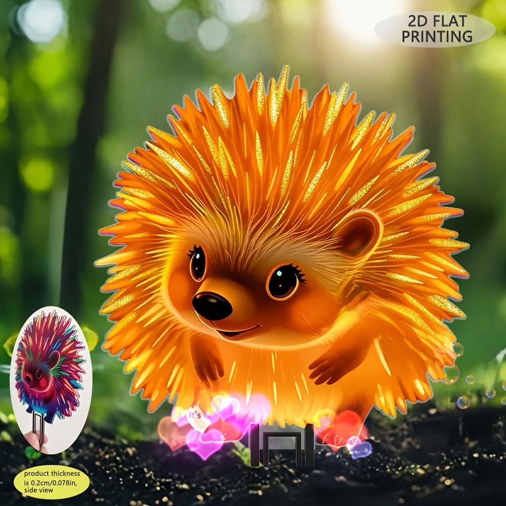 1PC Luminous Hedgehog Garden Floor Plug , Lightweight Outdoor/Interior Decoration
