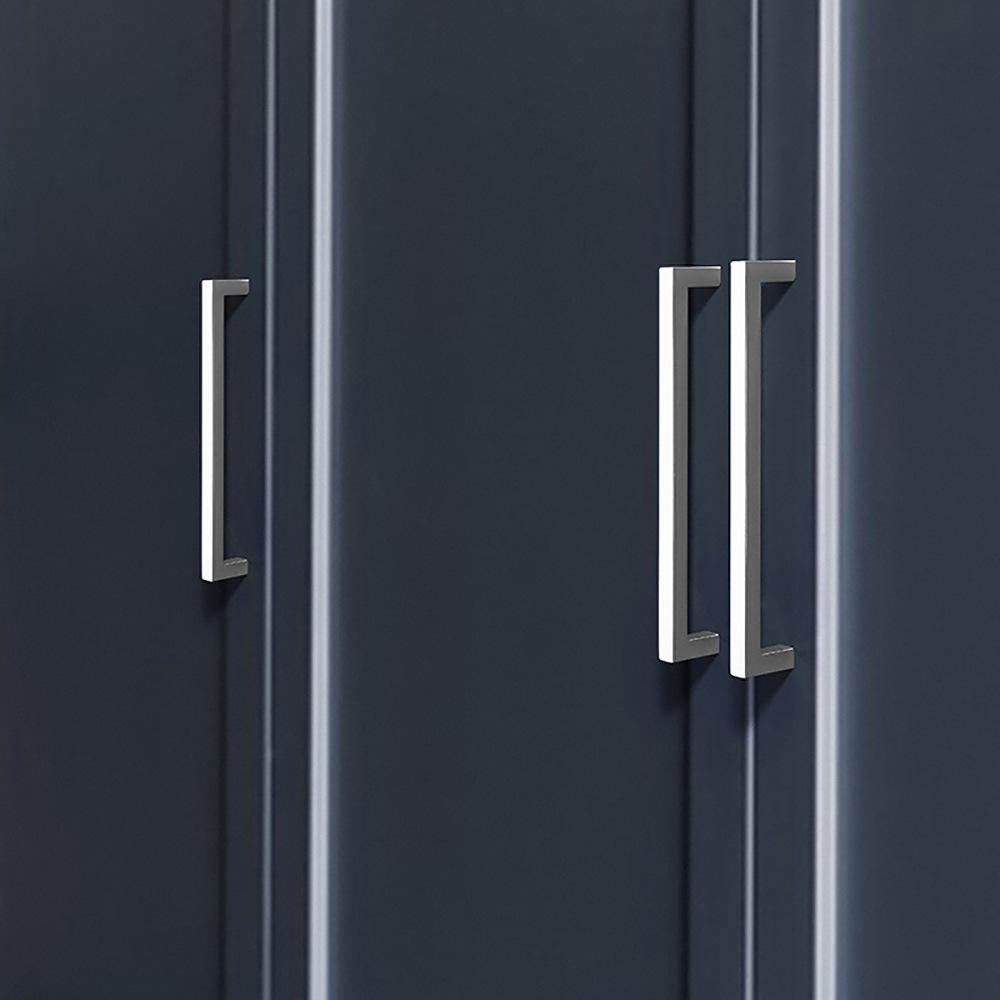 Square Bright Gold & Silver Kitchen Cabinet Handle - Modern Minimalist Black Aluminum Alloy Drawer & Wardrobe Handle