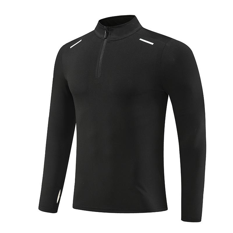 Men's Quick-Dry Half-Zip Long Sleeve Sports T-Shirt - 2024 Spring/Autumn Running & Fitness Apparel