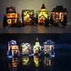 10pcs/set Christmas Ornaments Luminous House Small House Decoration Santa Claus Suit Gift Gift Decorations for Home