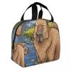 Capybaras Isolierte Lunchtasche für Damen Wasserdicht Tier Haustier Kühltasche Thermische Lunch-Tragetasche Büro Picknick Reise