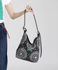 Green Stuff Belted Shoulder Bag B2 Paisley - Black