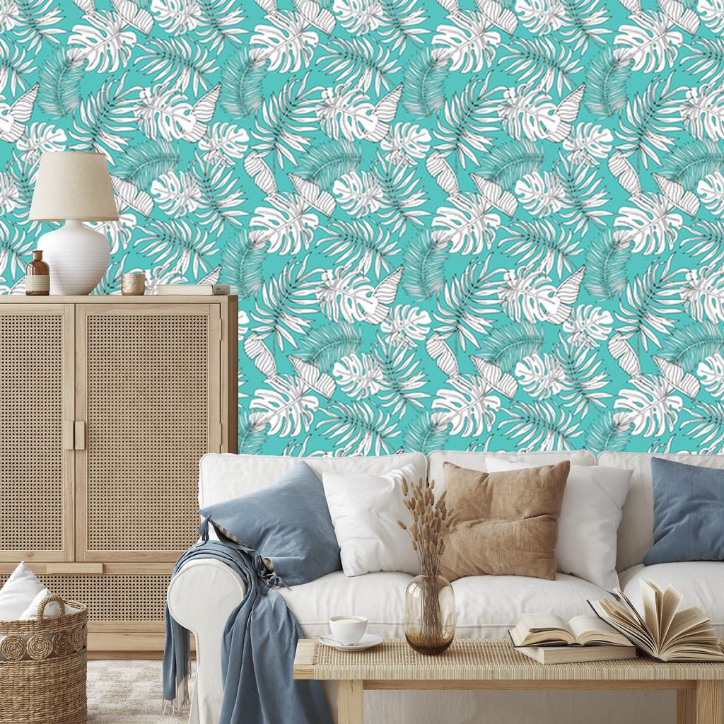 Leaves wallpaper for living room and bedroom 50x1000
