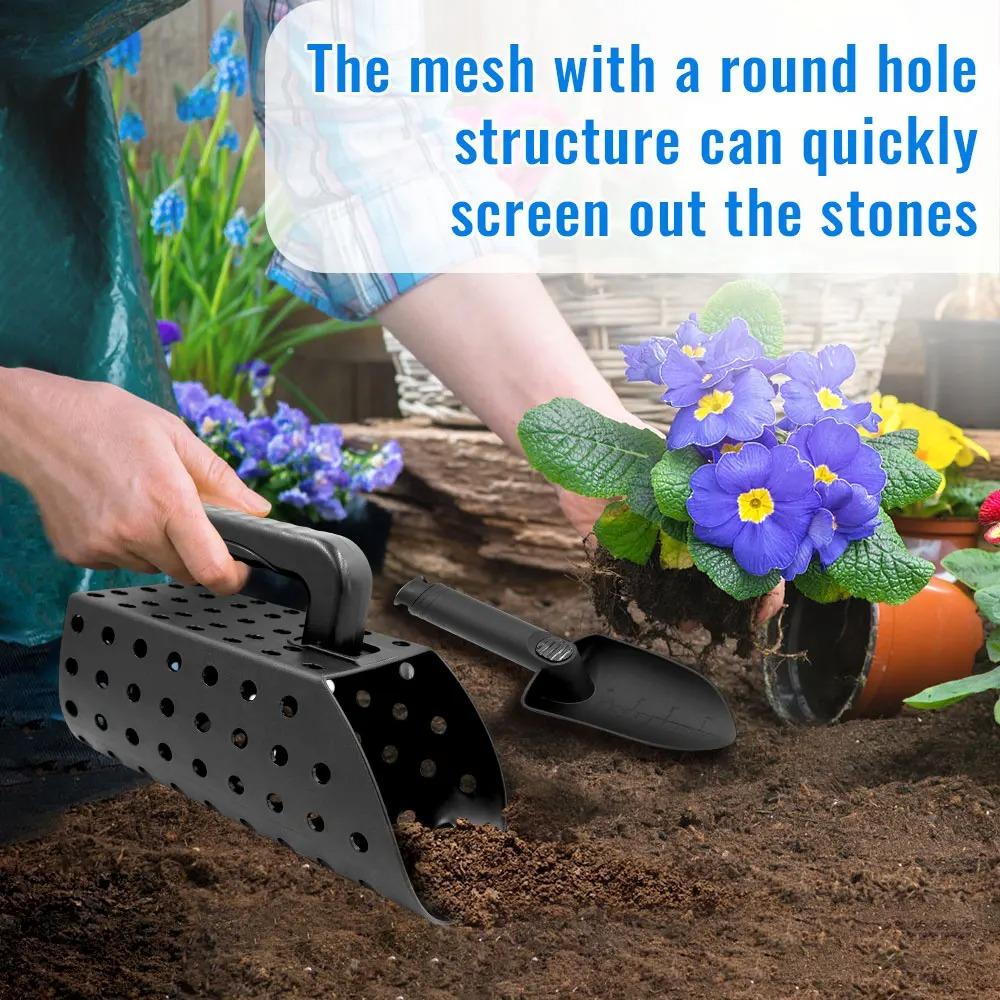 Plastic Metal Detector Shovel Rust Resistant Compact Detecting Sifter Versatile Manual Sand Scoop Shovel for Outdoor Beach ABS