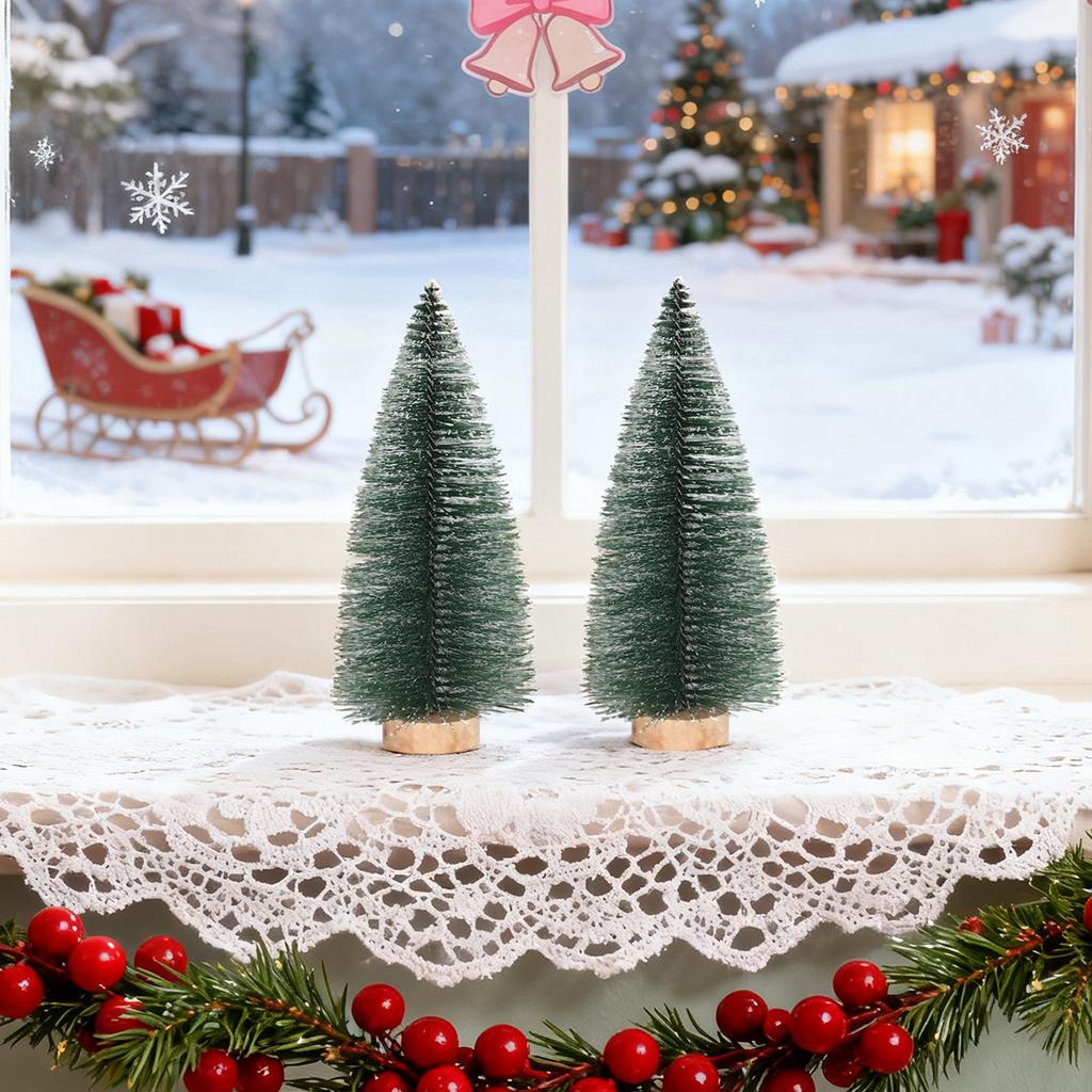 Christmas Christmas Tree Table, Small Needle Tree Decoration, Cedar Table Arrangement, Pagoda Tree