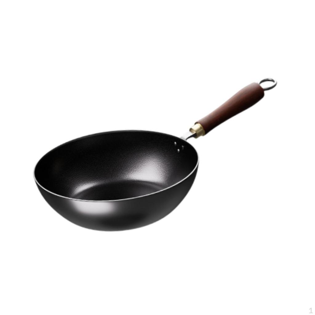 Compact Iron Wok for Cooking, Easy Maintenance, Traditional Stir Fry Pan Induction And Gas