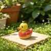 Unique Gifts for Friends Adorable Fruit Duck Figurine, Resin Apple Strawberry Peach Banana Sculpture, Mini Cute Desktop Ornaments Desk Decor