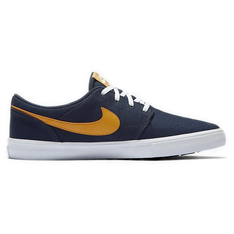 New Nike Sb Portmore Ii Solar Cnvs 'Blue Yellow' 880268-401