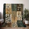 Vintage Flower Basket Butterfly Print Blanket Warm And Comfortable All Seasons Bedroom Camping Travel Multifunctional Blanket