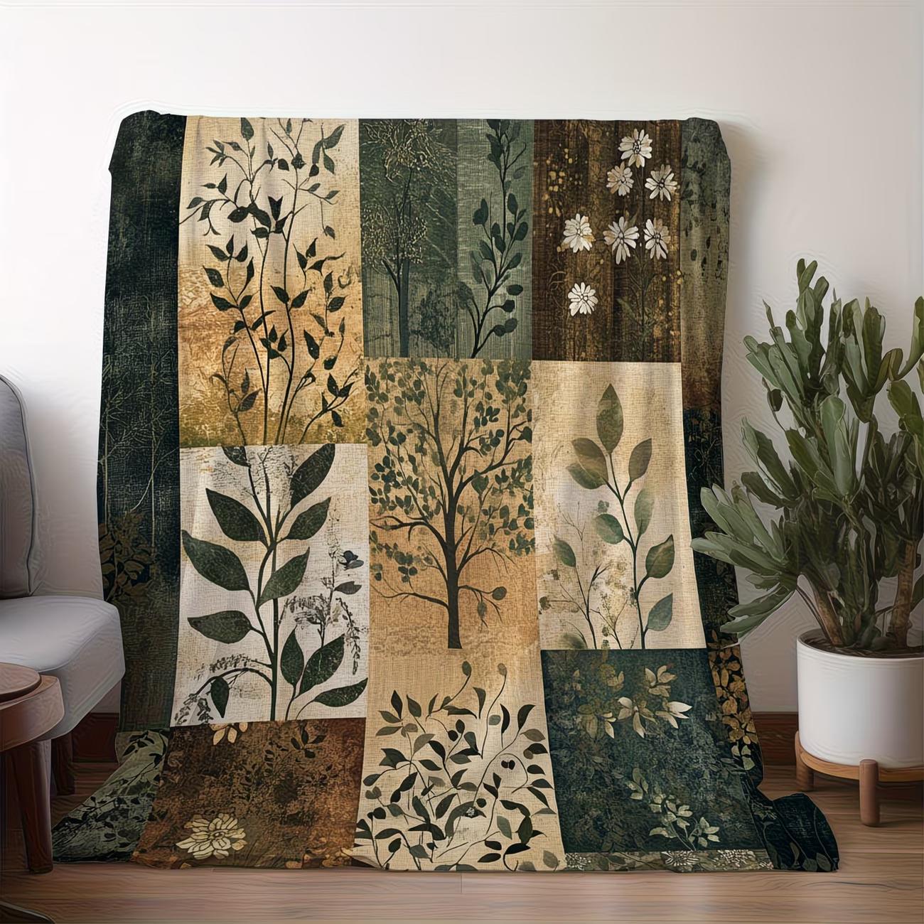 

Vintage Flower Basket Butterfly Print Blanket Warm And Comfortable All Seasons Bedroom Camping Travel Multifunctional Blanket 75cmx90cm