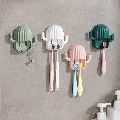 Wand selbstklebende Lagerung Zahnbürste Rack Wand-montiert Organizer Kaktus Haken Ablauf Regal Bad Werkzeuge