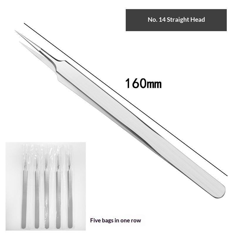 Stainless Steel Precision Tweezers Anti-Static Rust-Proof for Industrial Flying Wire Phone Repair Craft Jewelry Making