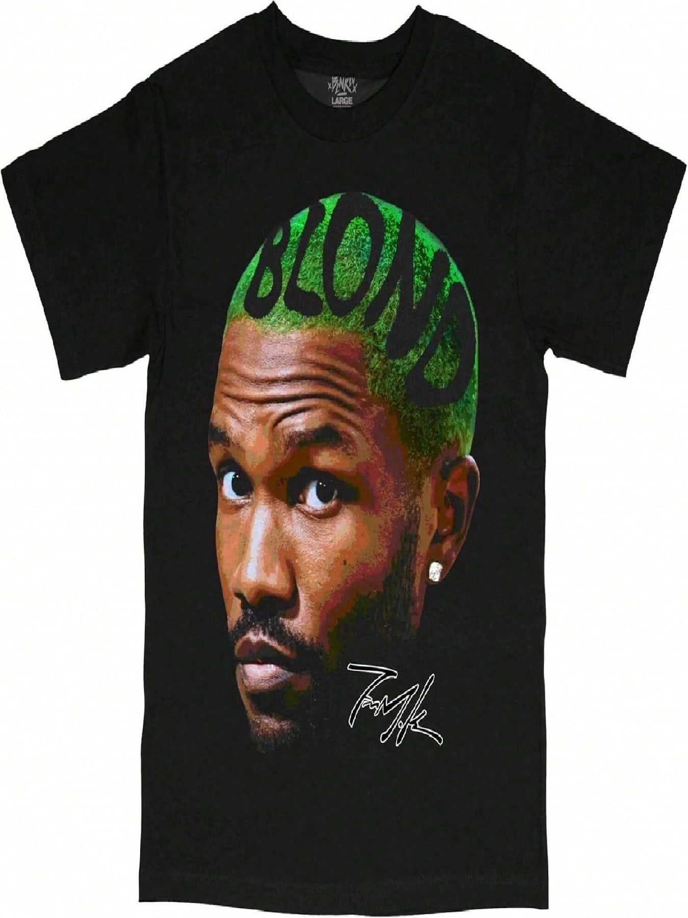 Frank Oceans Shirt Rap Tee Concert Merch Blonds Album Cover Graphic T-Shirt COTTON New Arrival Anime Clothes T Shirts For unisexW S разноцветный