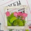 Photo Frame Nordic Style Embossment Handmade Photo Backdrop Resin INS Retro Mini Picture Display Stand Photography Prop