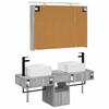 Bathroom Cabinet Set 4 pcs Grey Sonoma 100 x 14.5 x 70 cm