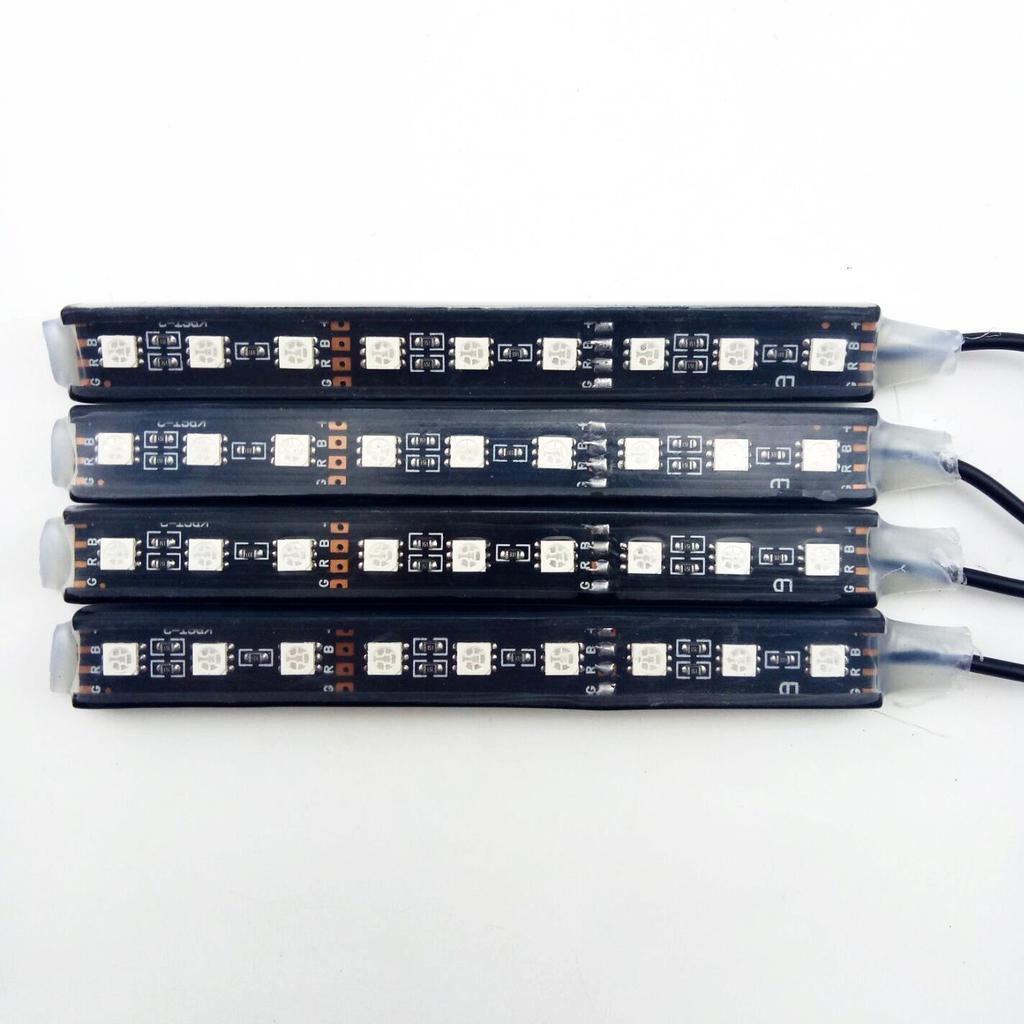 9 LED Control Car Auto Floor Light Glow Neon Light Strip Decorative Lamp Sound