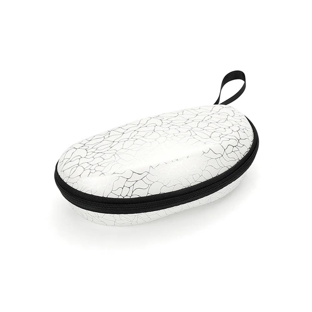 

Portable Zipper Carabiner Sunglasses Protector Box Hard Eye Glasses Case Potable Travel Pack Glasses Case Eyewear Accessories білий