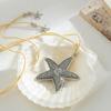 Dcfywl731 Starfish Seashell Necklace for Women Shell Pendant Accessories Chunky Gold Beach Jewelry Womens Fashion Accessories Summer Outfits for