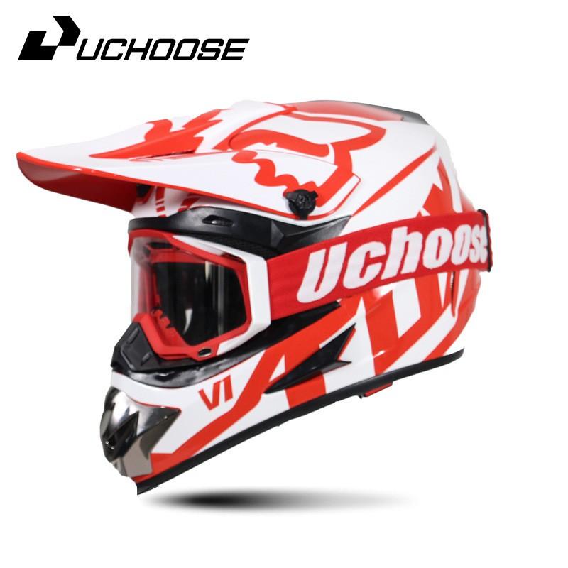 Off-Road Motorcycle Helmet With Visor Dirt Bike ATV Mountain Riding ABS Shell 3C Certified Adult Size S-XL