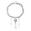 ins light luxury love fringed collarbone chain cold wind high sense pearl necklace