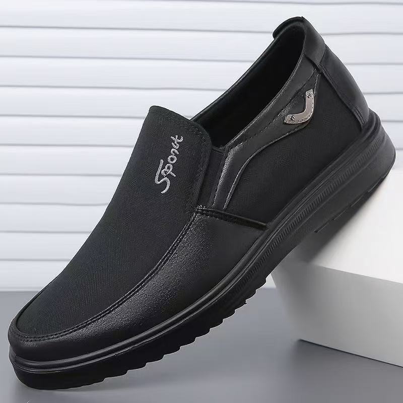 Fashion Man Shoes Casual Flat Bottomed Non Slip Cloth Shoes Breathable Soft Soled Canvas Shoes with Middle Aged and Elderly Zapatos38-50