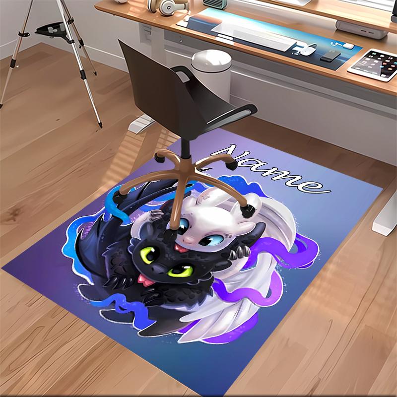 Custom Personalization How To Train Your Dragon Toothless Print Area Rug - Soft, Washable Non-Slip Indoor Mat,Living Room,Home&Office Decorative Rug