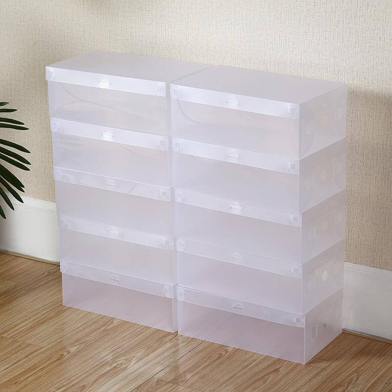 1/5Pcs Plastic Shoe Box Transparent Clear Storage Boxes Foldable Shoes Case Holder Shoes Organizer Cases Boxes