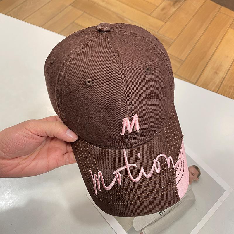 Big head circumference baseball cap women's spring summer hole visor showing face small deep top couple versatile cap