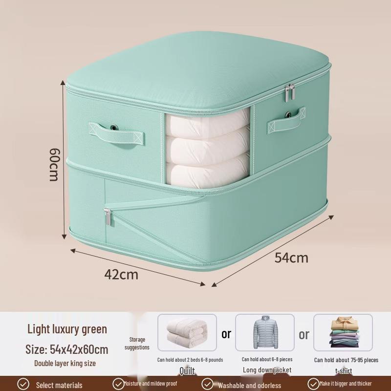 Large Capacity Dustproof Satin Quilt and Jacket Storage Bag