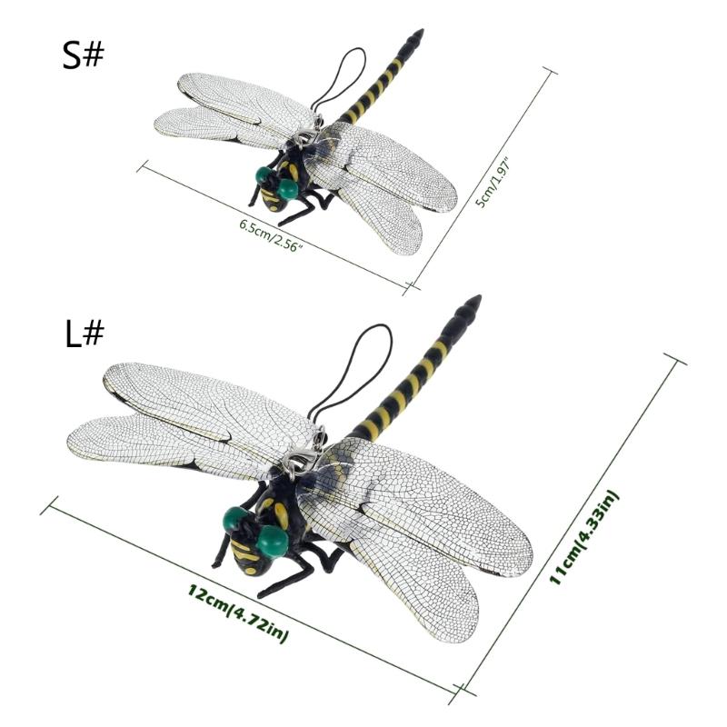 Simulation-Dragonfly Insect Model Mosquito-Repellent Outdoor Hanging Ornament for Camping Hiking Repellent-Fly Tool