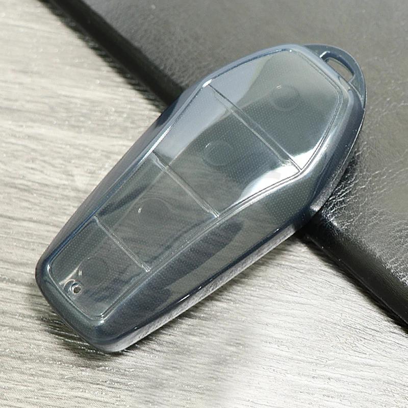 4 Buttons New Soft Transparent TPU Car Key Case for BYD Atto 3 Han EV Dolphin Remote Control Protect Cover Auto Accessories
