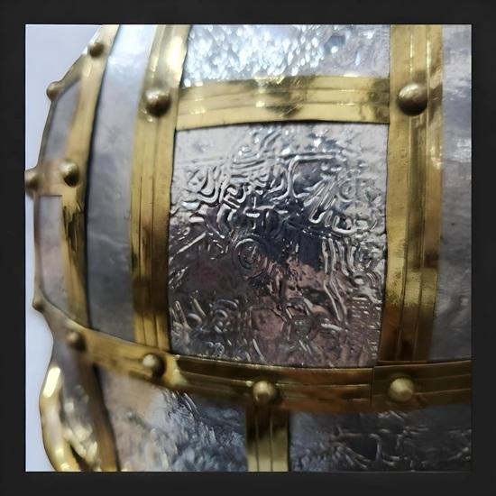 Wikingerhelm im Sutton Hoo Stil Mittelalterlicher Angelsächsischer Helm Handgefertigt Messing Stahl Krieger Geschenk