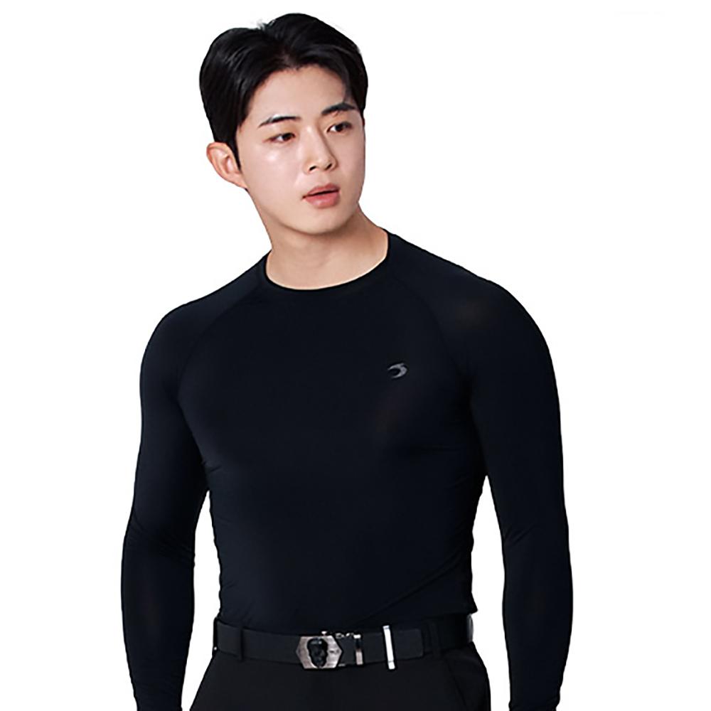 TS SPORTS Men'S Golf Wear Mesh Round Neck Underlayer Innerwear