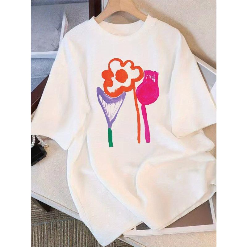

Womens Black Tshirt Soft Crew Neck Casual Everyday Tshirt Everyday Basic Top Summer Youth Fashion Y2k Accessories 3XL