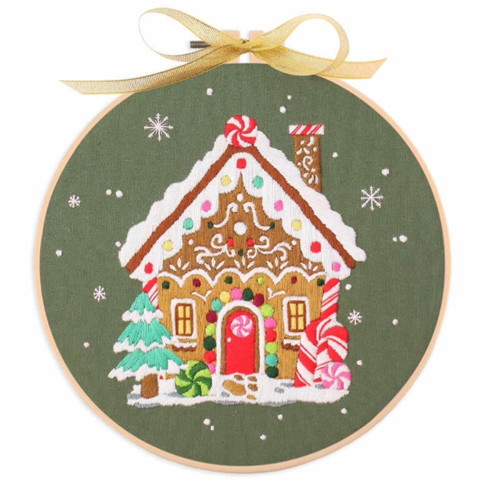 Handmade Christmas Embroidery Kit Colorful Embroidery Set Cross Stitch Set Beginner