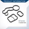 No.11428591460 Transmission Oil Pan Gasket for BMW X1 2016-2020, for BMW X2 2018-2019/Engine Oil Filter Housing Gasket/Durable Rubber/3 Pcs/Black