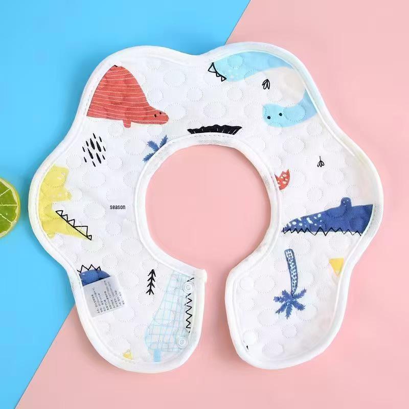 Haklappar: Sexlagers gasväv bomull, Vattentät, Blommönster för barn och spädbarn, Föräldra-nödvändigheter