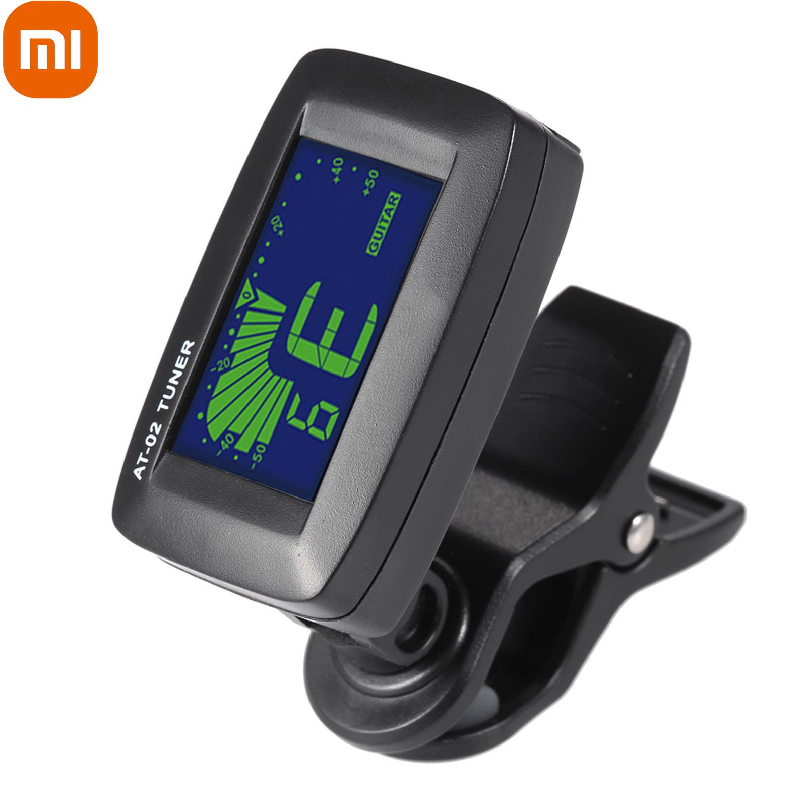 

Электрический тюнер Xiaomi AT-02, клипса, три цвета, экран с подсветкой для гитары, хроматический бас, укулеле, универсальный портативный