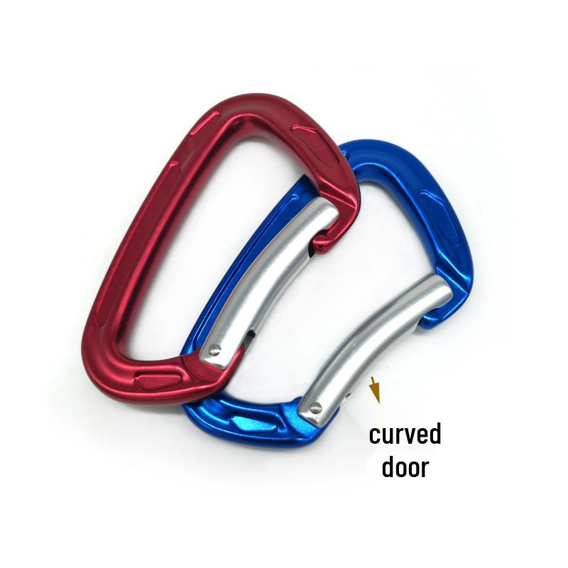 25KN D-Shaped Auto-Lock Carabiner – Aviation Aluminum Alloy for Outdoor Climbing