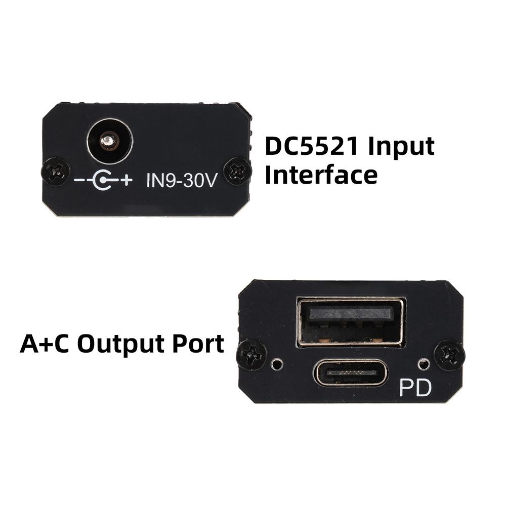 PD100W QC4.0/3.0/2.0 USB A Type-C Адаптер быстрой зарядки для ПК DC 9V-24V Понижающий модуль Поддержка PPS SCP FCP