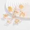 Stylish Sea Star Solar Designs Alloy Rings Comfortable Wear For Daily Outfits