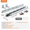 10 Pairs of 533.4mm Drawer Bottom Side Mount Rails, Heavy Duty Full Ball Bearing Extension Steel Track, Soft-Close Noiseless Guide Glides Cabinet