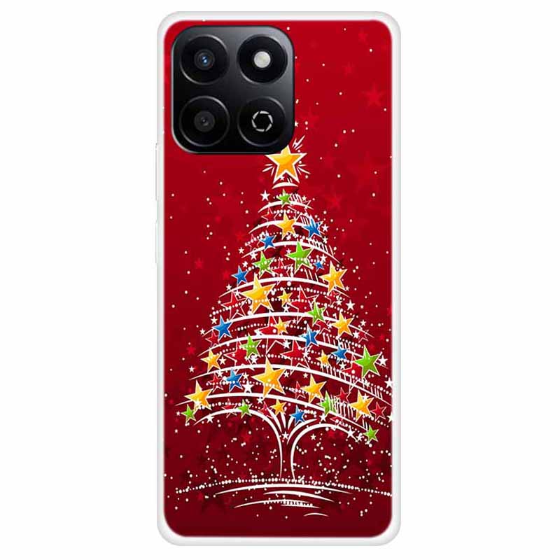 TPU Phone Case For Honor Play 60 Plus 5G/200 Smart 5G/Play 9T/X7c 4G Festive Christmas Pattern Protective Cover