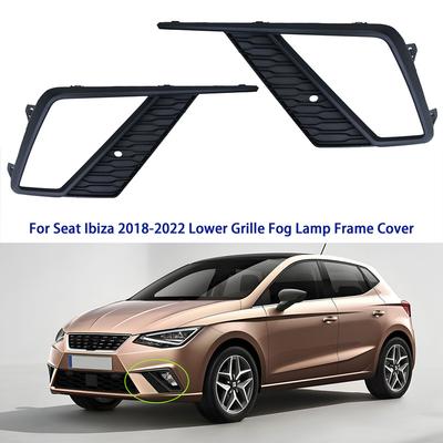 For Seat Ibiza 2018 Fog Lamp Grill Front Bumper Lower Fog Grille Cover Trim 6F0853665A 6F0853666A