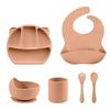 ZISIZ Kids Silicone Dinner Plate & Tableware Set