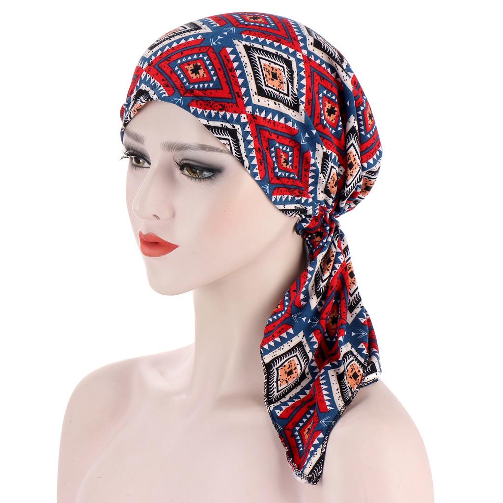 New Elastic Fashion Turban Hat Solid Color Women Warm Winter Headscarf Bonnet Inner Hijabs Cap Muslim Hijab Femme Wrap Head